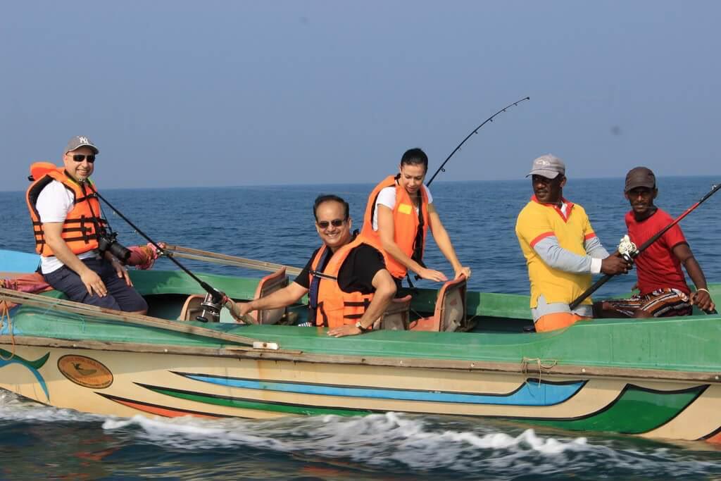 Deep sea fishing excursion off the coast of Kalpitiya, Sri Lanka
